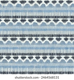 Ikat ethnic tribal seamless pattern,  Handmade seamless wallpaper. Ethnic Ikat abstract background art. llustration for greeting cards, printing and other design project.