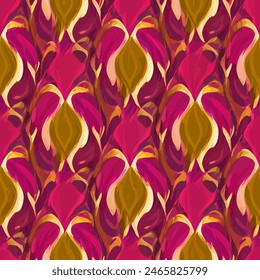 Ikat ethnic tribal seamless pattern,  Handmade seamless wallpaper. Ethnic Ikat abstract background art. llustration for greeting cards, printing and other design project.