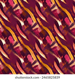 Ikat ethnic tribal seamless pattern,  Handmade seamless wallpaper. Ethnic Ikat abstract background art. llustration for greeting cards, printing and other design project.