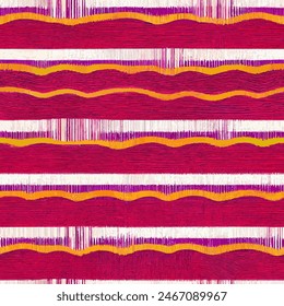 Ikat ethnic tribal seamless pattern, Ethnic Ikat abstract background art.  Handmade seamless wallpaper. llustration for greeting cards, printing and other design project.