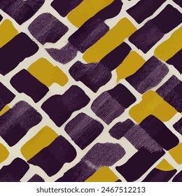 Ikat ethnic tribal seamless pattern, Ethnic Ikat abstract background art.  Handmade seamless wallpaper. llustration for greeting cards, printing and other design project.