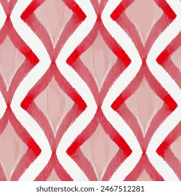 Ikat Ethno Tribal nahtlose Muster, Ethnic Ikat abstrakte Hintergrundkunst. Handgemachter nahtloser Bildschirmhintergrund. Illustration für Grußkarten, Druck und andere Design-Projekt.