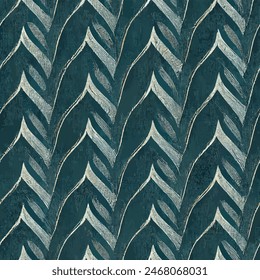 Ikat Ethno Tribal nahtlose Muster, Ethnic Ikat abstrakte Hintergrundkunst. Handgemachter nahtloser Bildschirmhintergrund. Illustration für Grußkarten, Druck und andere Design-Projekt.