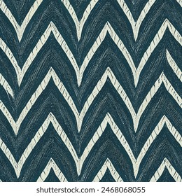 Ikat ethnic tribal seamless pattern, Ethnic Ikat abstract background art.  Handmade seamless wallpaper. llustration for greeting cards, printing and other design project.