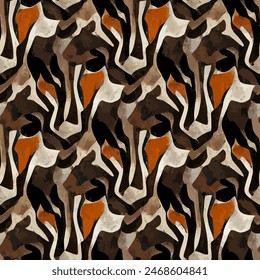 Ikat ethnic tribal seamless pattern, Ethnic Ikat abstract background art.  Handmade seamless wallpaper. llustration for greeting cards, printing and other design project.