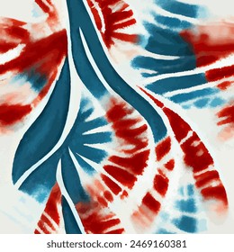 Ikat ethnic tribal seamless pattern, Ethnic Ikat abstract background art.  Handmade seamless wallpaper. llustration for greeting cards, printing and other design project.