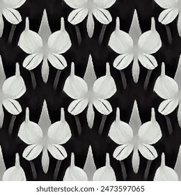 Ikat ethnische Stamm nahtlose Muster, Handgemachte nahtlose Bildschirmhintergrund. Ethnische Ikat abstrakte Hintergrund Kunst. Illustration für Grußkarten, Druck und andere Design-Projekt.