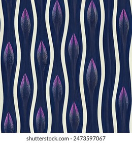 Ikat ethnic tribal seamless pattern,  Handmade seamless wallpaper. Ethnic Ikat abstract background art. llustration for greeting cards, printing and other design project.