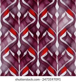 Patrón sin costuras tribales étnicas Ikat, Fondo de pantalla sin costuras hecho a mano. Ikat étnico abstracto arte de fondo. ilustración para tarjetas de felicitación, impresión y otro proyecto de diseño.