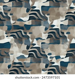 Ikat ethnic tribal seamless pattern,  Handmade seamless wallpaper. Ethnic Ikat abstract background art. llustration for greeting cards, printing and other design project.