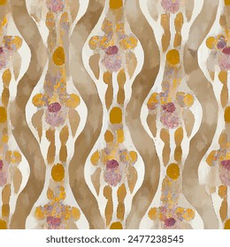 Ikat ethnic tribal seamless pattern,  Handmade seamless wallpaper. Ethnic Ikat abstract background art. llustration for greeting cards, printing and other design project.