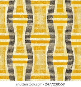 Patrón sin costuras tribales étnicas Ikat, Fondo de pantalla sin costuras hecho a mano. Ikat étnico abstracto arte de fondo. ilustración para tarjetas de felicitación, impresión y otro proyecto de diseño.