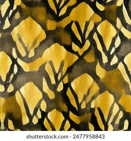 Patrón sin costuras tribales étnicas Ikat, Fondo de pantalla sin costuras hecho a mano. Ikat étnico abstracto arte de fondo. ilustración para tarjetas de felicitación, impresión y otro proyecto de diseño.