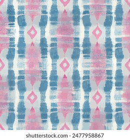 Patrón sin costuras tribales étnicas Ikat, Fondo de pantalla sin costuras hecho a mano. Ikat étnico abstracto arte de fondo. ilustración para tarjetas de felicitación, impresión y otro proyecto de diseño.