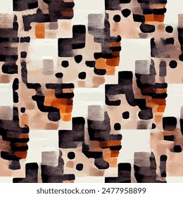 Patrón sin costuras tribales étnicas Ikat, Fondo de pantalla sin costuras hecho a mano. Ikat étnico abstracto arte de fondo. ilustración para tarjetas de felicitación, impresión y otro proyecto de diseño.