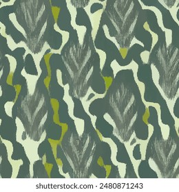 Ikat ethnic tribal seamless pattern,  Handmade seamless wallpaper. Ethnic Ikat abstract background art. llustration for greeting cards, printing and other design project.