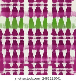 Ikat ethnic tribal seamless pattern,  Handmade seamless wallpaper. Ethnic Ikat abstract background art. llustration for greeting cards, printing and other design project.