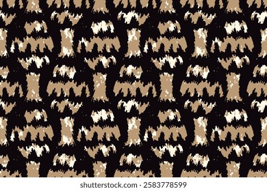 Ikat ethnic tribal seamless pattern, Handmade seamless wallpaper. Ethnic Ikat abstract background art, including illustrations for greeting cards, printing, and other design projects.