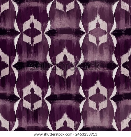 Ikat ethnic tribal seamless pattern,  Handmade seamless wallpaper. Ethnic Ikat abstract background art. llustration for greeting cards, printing and other design project.