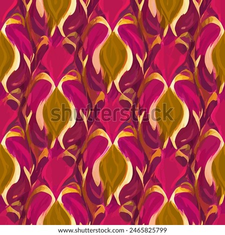 Ikat ethnic tribal seamless pattern,  Handmade seamless wallpaper. Ethnic Ikat abstract background art. llustration for greeting cards, printing and other design project.