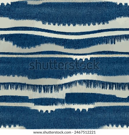 Ikat ethnic tribal seamless pattern, Ethnic Ikat abstract background art.  Handmade seamless wallpaper. llustration for greeting cards, printing and other design project.