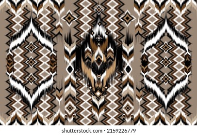 Ikat ethnic vector abstract beautiful art. Ikat seamless pattern in tribal, 
folk embroidery, Mexican style. Aztec geometric art ornament print. 
Design for carpet, wallpaper, clothing, wrapping,fabri