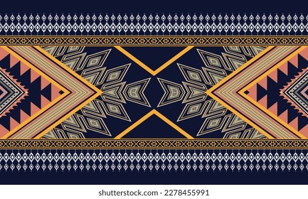 Ikat ethnic vector abstract beautiful art. Ikat seamless pattern for background,fabric,wrapping,clothing,wallpaper,Batik,carpet,embroidery style