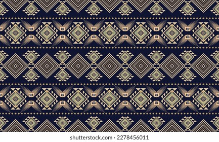 Ikat vectorial étnico abstracto arte hermoso. Ikat patrón sin costura para fondo, tela, envoltura, ropa, papel tapiz, Batik, alfombra, estilo bordado