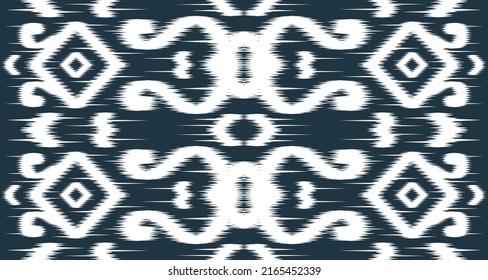 ikat ethnic white pattern design cloth vector background. Seamless on the fabric in Indonesia and other Asian countries EP.31.Vintage ornament print. Great for fabric and textile, wallpaper, packaging