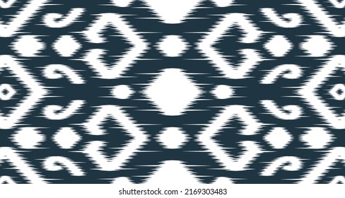 ikat ethnic white pattern design cloth vector background. Seamless on the fabric in Indonesia and other Asian countries EP.42.Vintage ornament print. Great for fabric and textile, wallpaper, packaging