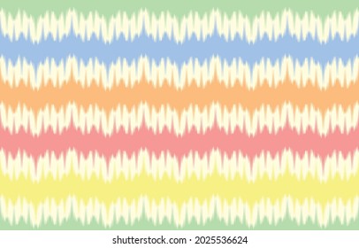 Diseño de Ikat de origen étnico zigzag
 de fondo. Patrón de ikat pastel sin soldadura en arte abstracto tribal, de bordado folclórico. Impresión de adorno de arte azteca.Diseño de alfombras, papel pintado, ropa, envoltura, tela, moda