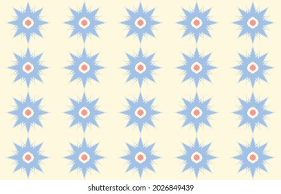 Diseño de Ikat de origen étnico zigzag
 de fondo. Patrón de ikat pastel inmaculado en arte abstracto tribal, de bordado folclórico. estampado de adorno de arte floral.Diseño de alfombras, papel pintado, ropa, envoltura, tela, moda