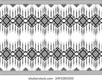 Ikat fabric abstract symbol Aztec illustration geometric shape vector ethic nature indigenous tribal work background backdrop wallpaper print textile clothing fashion decoration 