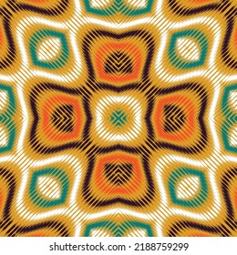 ikat fabric geometric pattern modern Aztec tribal fabric. Zigzag pattern seamless. Folk embroidery, Indian, Scandinavian, Gypsy, Mexican, African rug, wallpaper.