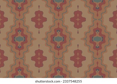 Antecedentes del Bordado Ikat Fabric Paisley. Patrón oriental geométrico de tela de Ikat tradicional. Estilo azteca Abstract Ilustración vectorial.diseño para textura, tela, ropa, envoltura, sarong.