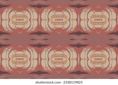 Ikat Fabric Paisley Embroidery Background. Ikat Floral Geometric Ethnic Oriental Pattern traditional.aztec Style Abstract Vector illustration.design for Texture,fabric,clothing,wrapping,sarong.
