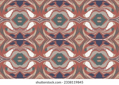 Ikat Fabric Paisley Embroidery Background. Ikat Background Geometric Ethnic Oriental Pattern Traditional. Ikat Aztec Style Abstract Design for Print Texture,fabric,saree,sari,carpet.
