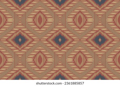 Ikat Fabric Paisley Embroidery Background. Ikat Frame Geometric Ethnic Oriental Pattern Traditional. Ikat Aztec Style Abstract Design for Print Texture,fabric,saree,sari,carpet.