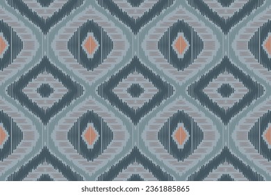 Ikat Fabric Paisley Embroidery Background. Ikat Fabric Geometric Ethnic Oriental Pattern Traditional. Ikat Aztec Style Abstract Design for Print Texture,fabric,saree,sari,carpet.