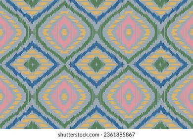 Ikat Fabric Paisley Embroidery Background. Ikat Flower Geometric Ethnic Oriental Pattern Traditional. Ikat Aztec Style Abstract Design for Print Texture,fabric,saree,sari,carpet.