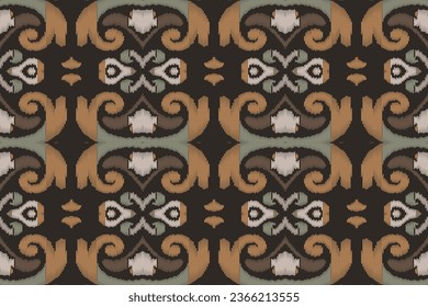 Ikat Fabric Paisley Embroidery Background. Ikat Fabric Geometric Ethnic Oriental Pattern Traditional. Ikat Aztec Style Abstract Design for Print Texture,fabric,saree,sari,carpet.