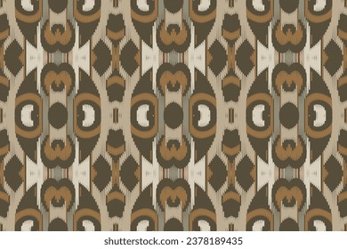 Ikat Fabric Paisley Embroidery Background. Ikat Seamless Geometric Ethnic Oriental Pattern Traditional. Ikat Aztec Style Abstract Design for Print Texture,fabric,saree,sari,carpet.