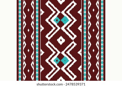 Ikat Fabric Paisley Embroidery Background. Ikat Damask Geometric Ethnic Oriental Pattern Traditional. Ikat Aztec Style Abstract Design for Print Texture,fabric,saree,sari,carpet.