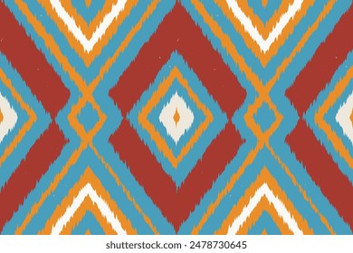 Ikat Fabric Paisley Embroidery Background. Ikat Flower Geometric Ethnic Oriental Pattern Traditional. Ikat Aztec Style Abstract Design for Print Texture,fabric,saree,sari,carpet.