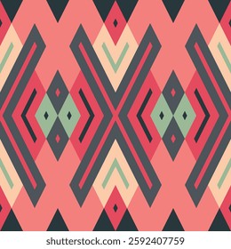 Ikat Fabric Paisley Embroidery Background. Ikat Fabric Geometric Ethnic Oriental Pattern traditional.aztec Style Abstract Vector illustration.design for Texture,fabric,clothing,wrapping,sarong.