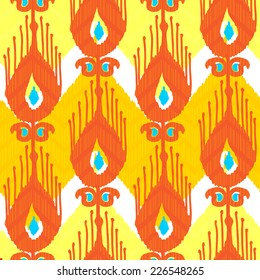 Ikat fabric pattern
