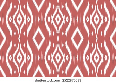 Padrão de tecido Ikat. Vetor abstrato padrão de artesanato étnico. Tecido Ikat design de estilo geométrico tradicional para travesseiro, tecido, roupas, textura, cachecol, decoração, tapete.