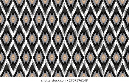 ikat, fabric pattern, ethnic textile, traditional weaving, geometric design, seamless pattern, Asian motif, handwoven fabric, boho style, tribal print, dyeing technique, textile background, decorative