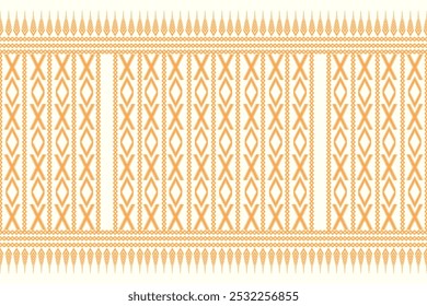 ikat fabric pattern, warm tone, white background.  for printing 