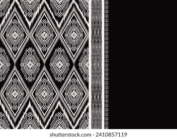 Ikat fabric pattern white abstract aztec symbol illustration geometric vector pattern ethics nature indigenous tribal work background backdrop wallpaper printing textile clothing fashion decoration